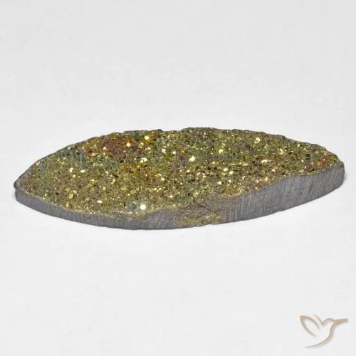 Pyrite arc-en-ciel Multicolore naturelle Marquise, 9.73 ct, Opaque