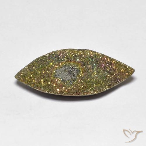 Pyrite arc-en-ciel Multicolore naturelle Marquise, 5.48 ct, Opaque