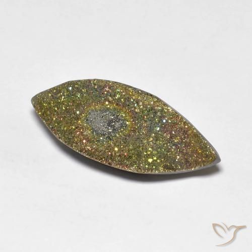 Pyrite arc-en-ciel Multicolore naturelle Marquise, 5.48 ct, Opaque