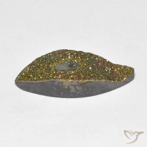 Pyrite arc-en-ciel Multicolore naturelle Marquise, 5.48 ct, Opaque