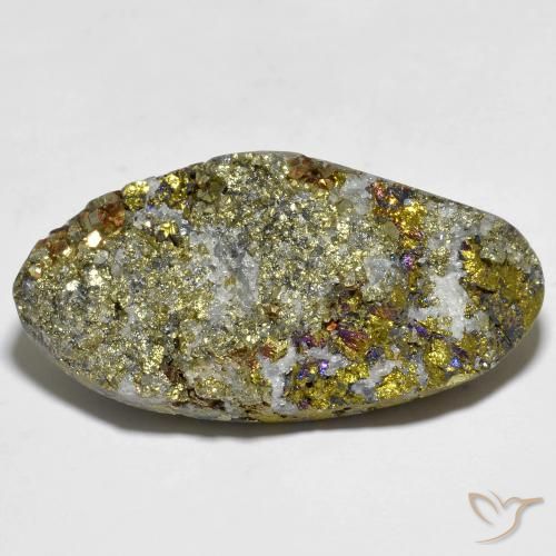 56.79ct Naturel Multicolore Pyrite arc-en-ciel, Fantaisie, Opaque
