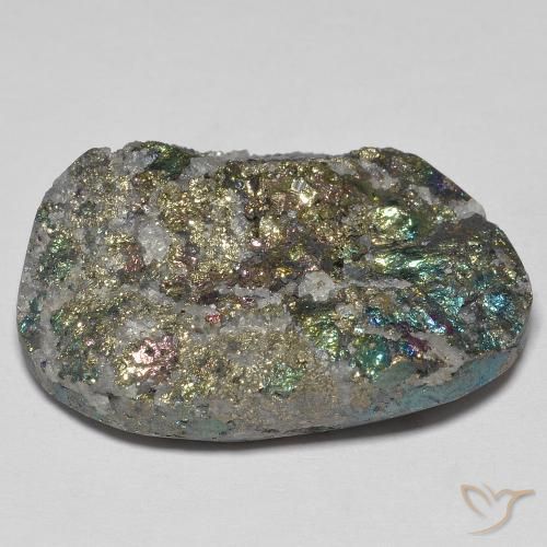 Pyrite arc-en-ciel Multicolore naturelle Fantaisie, 43.56 ct, Opaque