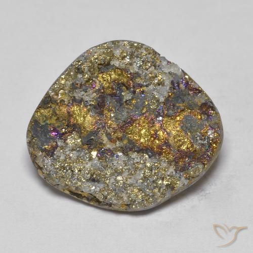 13.36ct Naturel Multicolore Pyrite arc-en-ciel, Fantaisie, Opaque