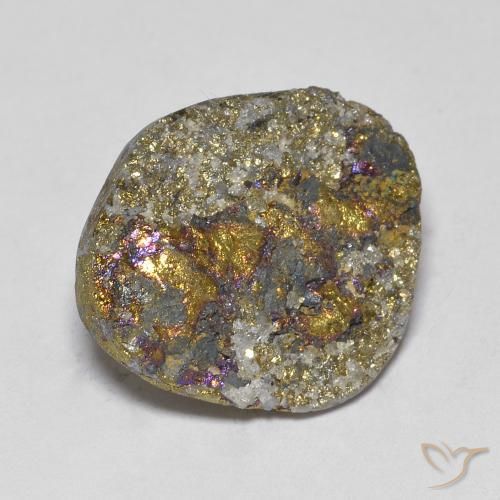 Pyrite arc-en-ciel Multicolore naturelle Fantaisie, 13.36 ct, Opaque