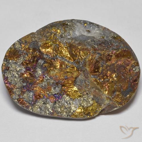 41.69ct Naturel Multicolore Pyrite arc-en-ciel, Fantaisie, Opaque