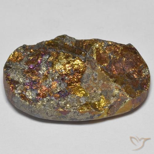 Pyrite arc-en-ciel Multicolore naturelle Fantaisie, 41.69 ct, Opaque