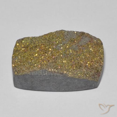 Pyrite arc-en-ciel Multicolore naturelle Baquette, 12.24 ct, Opaque