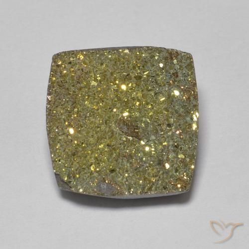 3.97ct Naturel Multicolore Pyrite arc-en-ciel, Carré, Opaque