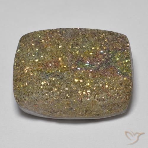 19.99ct Naturel Multicolore Pyrite arc-en-ciel, Baquette, Opaque