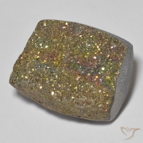 Pyrite arc-en-ciel Multicolore naturelle Baquette, 19.99 ct, Opaque