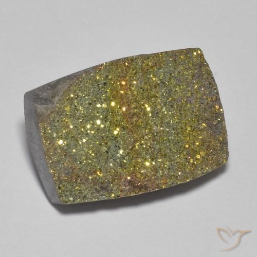 Pyrite arc-en-ciel Multicolore naturelle Baquette, 11.13 ct, Opaque
