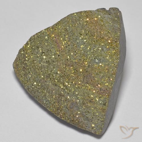 Pyrite arc-en-ciel Multicolore naturelle Trillion, 20.89 ct, Opaque