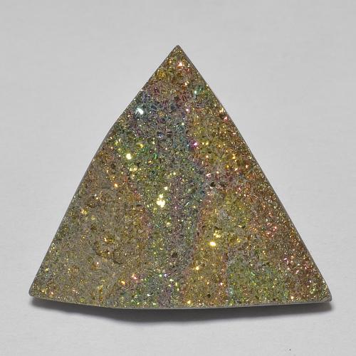 Pyrite arc-en-ciel Multicolore naturelle Trillion, 8.17 ct, Opaque