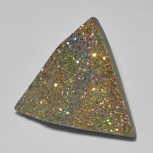 Pyrite arc-en-ciel Multicolore naturelle Trillion, 8.17 ct, Opaque