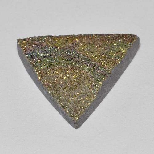 Pyrite arc-en-ciel Multicolore naturelle Trillion, 8.17 ct, Opaque
