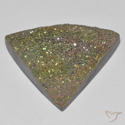 Pyrite arc-en-ciel Multicolore naturelle Trillion, 19.03 ct, Opaque