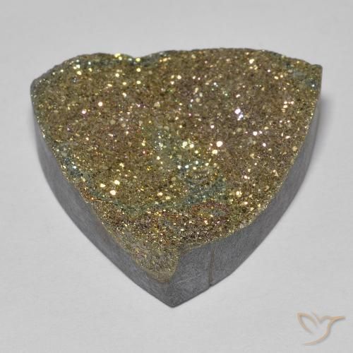 Pyrite arc-en-ciel Multicolore naturelle Trillion, 16.94 ct, Opaque