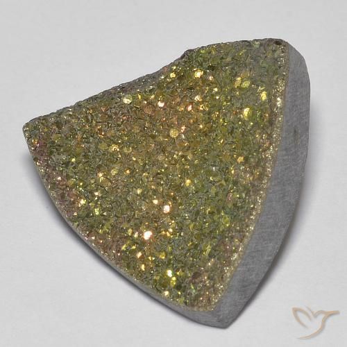 Pyrite arc-en-ciel Multicolore naturelle Trillion, 7.70 ct, Opaque
