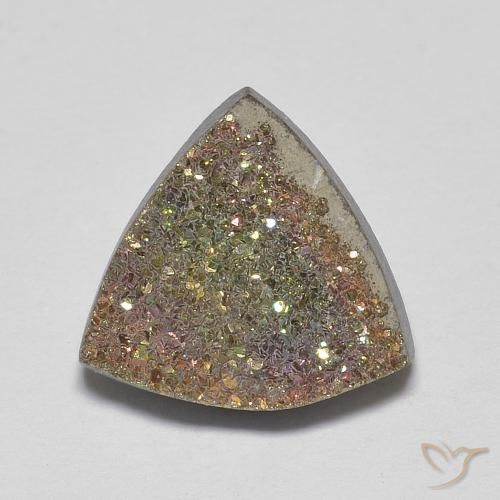 4.47ct Naturel Multicolore Pyrite arc-en-ciel, Trillion, Opaque