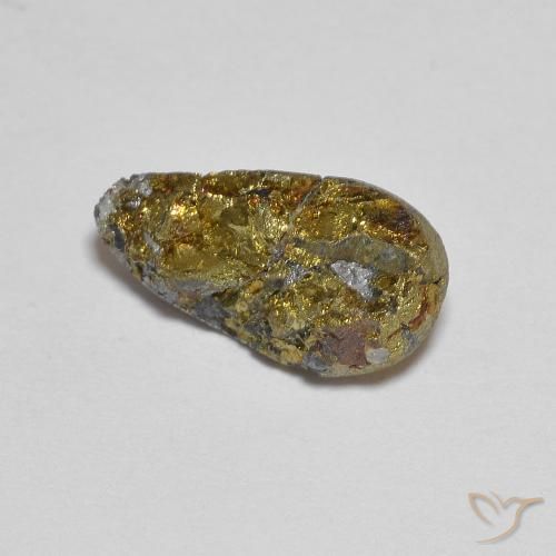 Pyrite arc-en-ciel multicolore naturelle forme fantaisie, 4,97 ct, opaque