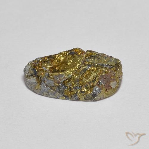 Pyrite arc-en-ciel multicolore naturelle forme fantaisie, 4,97 ct, opaque