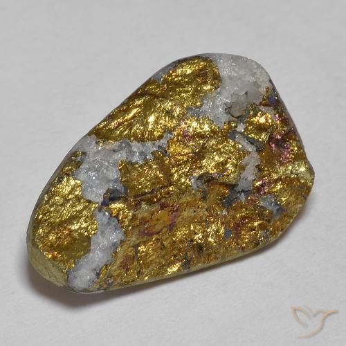 Pyrite arc-en-ciel Multicolore naturelle Fantaisie, 11.14 ct, Opaque