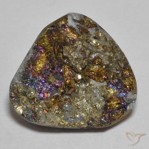 Pyrite arc-en-ciel Multicolore naturelle Forme fantaisie, 17.21 ct, Opaque
