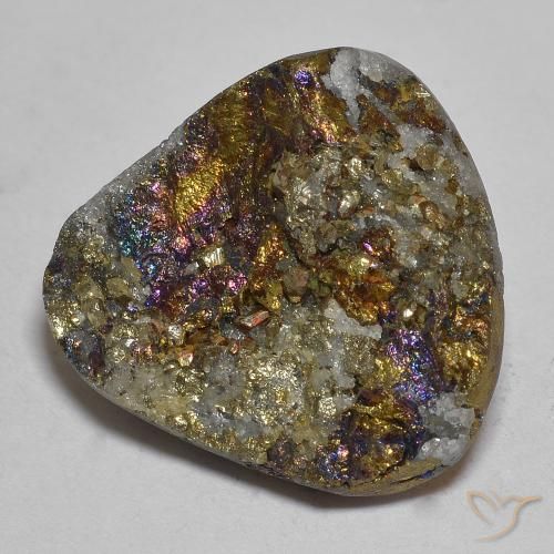 Pyrite arc-en-ciel Multicolore naturelle Forme fantaisie, 17.21 ct, Opaque