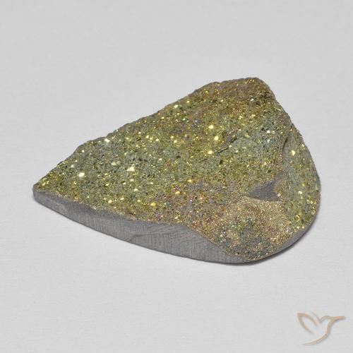 Pyrite arc-en-ciel Multicolore naturelle En forme de poire, 10.42 ct, Opaque