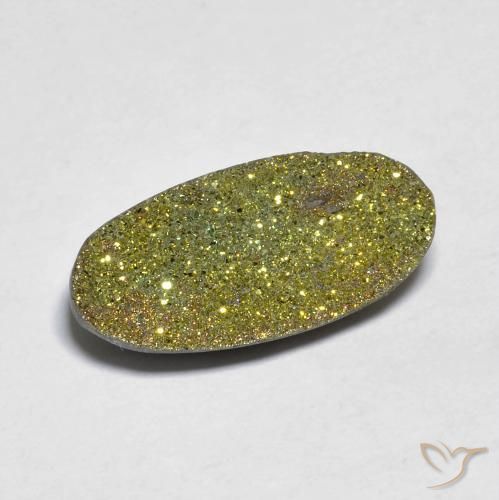 Pyrite arc-en-ciel Multicolore naturelle ovale, 5.50 ct, Opaque