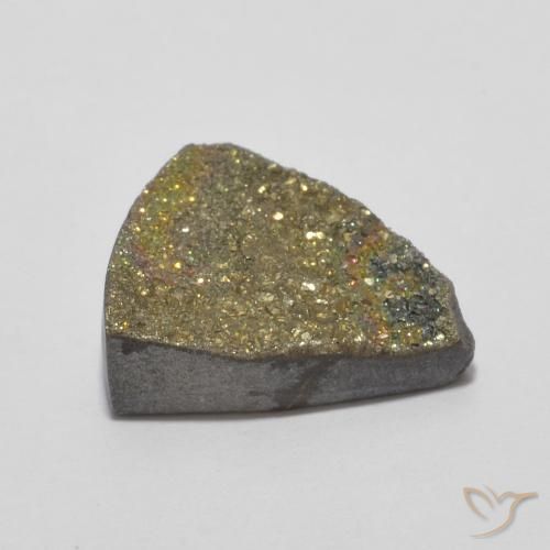 Pyrite arc-en-ciel Multicolore naturelle Trillion, 4.89 ct, Opaque