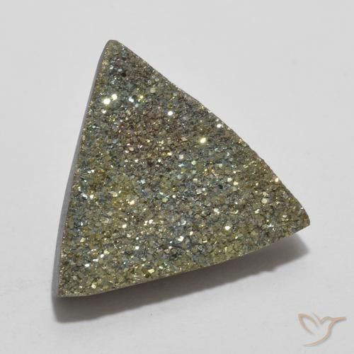 Pyrite arc-en-ciel Multicolore naturelle Trillion, 5.62 ct, Opaque