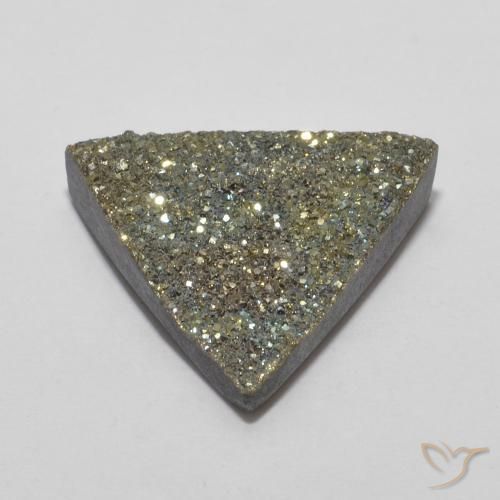 Pyrite arc-en-ciel Multicolore naturelle Trillion, 5.62 ct, Opaque