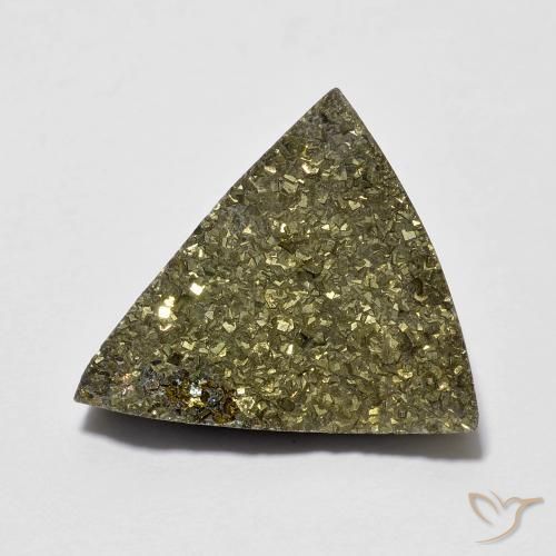 Pyrite arc-en-ciel Multicolore naturelle Trillion, 6.22 ct, Opaque