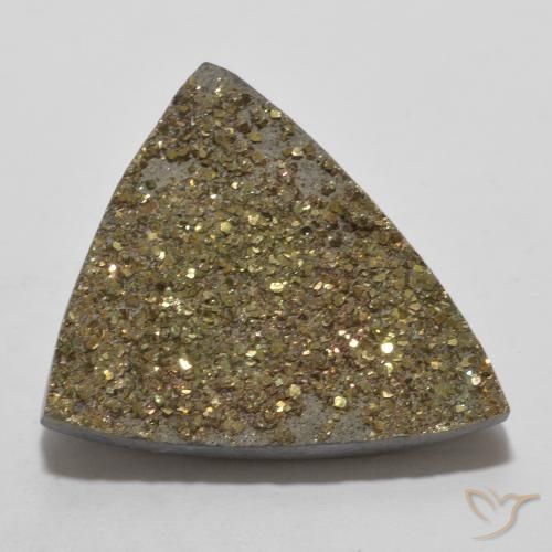 14.30ct Naturel Multicolore Pyrite arc-en-ciel, Trillion, Opaque