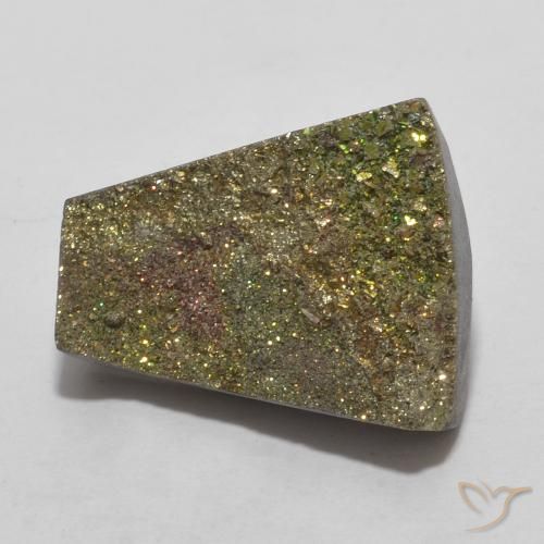 Pyrite arc-en-ciel Multicolore naturelle Fantaisie, 7.23 ct, Opaque