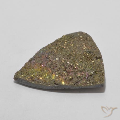 Pyrite arc-en-ciel Multicolore naturelle Trillion, 7.81 ct, Opaque