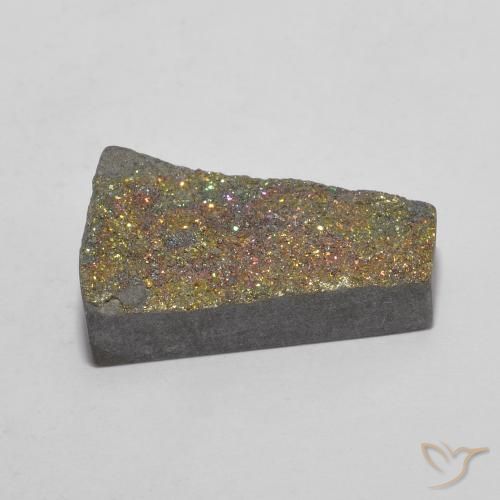 Pyrite arc-en-ciel Multicolore naturelle Fantaisie, 7.15 ct, Opaque