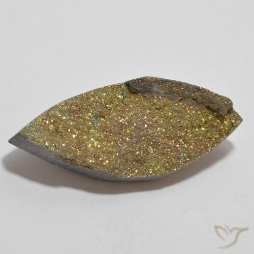 Pyrite arc-en-ciel Multicolore naturelle Marquise, 13.66 ct, Opaque