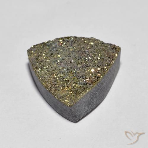Pyrite arc-en-ciel Multicolore naturelle Trillion, 6.36 ct, Opaque