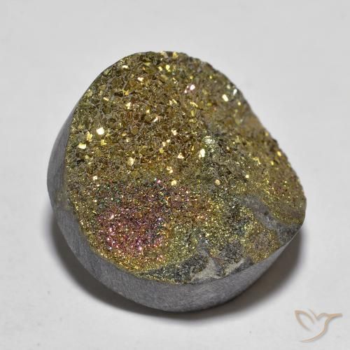 Pyrite arc-en-ciel Multicolore naturelle Tour, 13.50 ct, Opaque