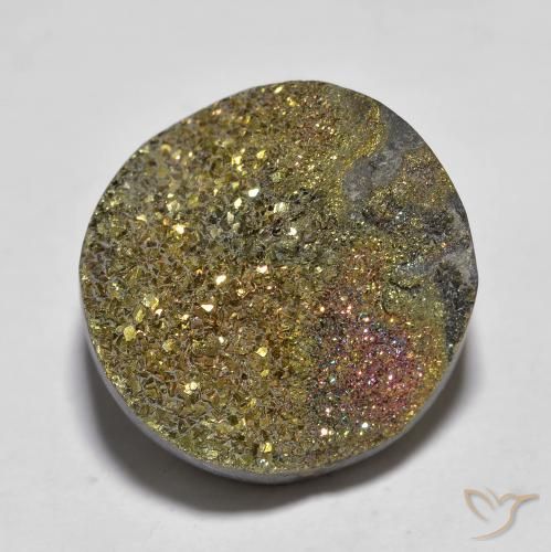 Pyrite arc-en-ciel Multicolore naturelle Tour, 13.50 ct, Opaque