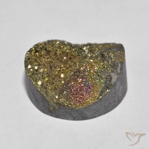 Pyrite arc-en-ciel Multicolore naturelle Tour, 13.50 ct, Opaque