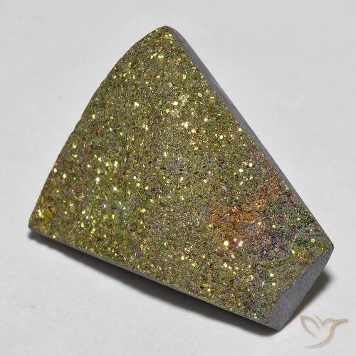 Pyrite arc-en-ciel Multicolore naturelle Fantaisie, 13.82 ct, Opaque