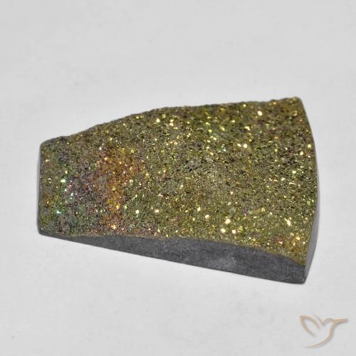 Pyrite arc-en-ciel Multicolore naturelle Fantaisie, 13.82 ct, Opaque
