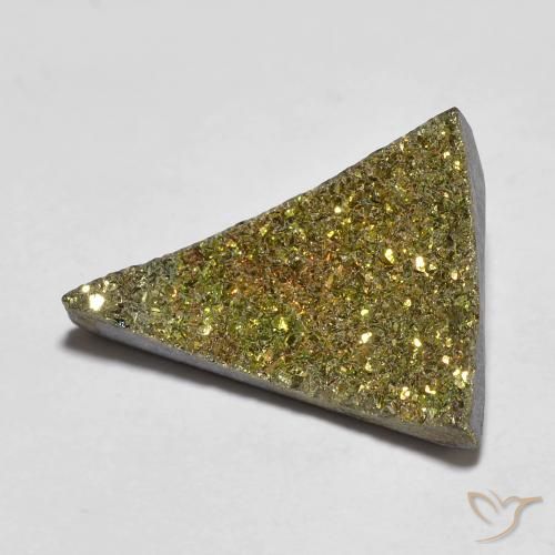 Pyrite arc-en-ciel Multicolore naturelle Trillion, 6.04 ct, Opaque