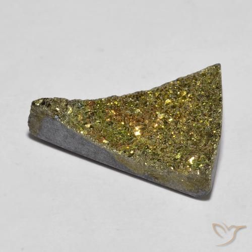 Pyrite arc-en-ciel Multicolore naturelle Trillion, 6.04 ct, Opaque