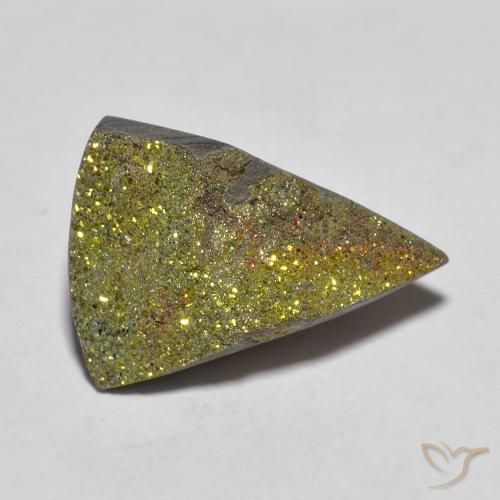 Pyrite arc-en-ciel Multicolore naturelle Trillion, 5.95 ct, Opaque