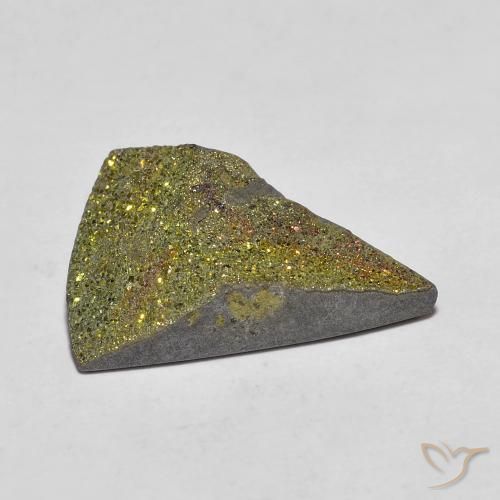 Pyrite arc-en-ciel Multicolore naturelle Trillion, 5.95 ct, Opaque