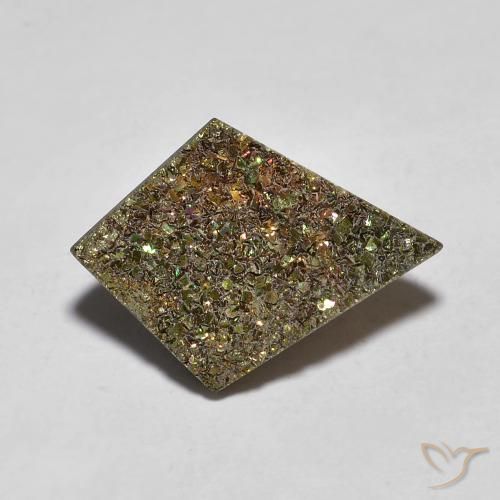 Pyrite arc-en-ciel Multicolore naturelle Fantaisie, 4.77 ct, Opaque